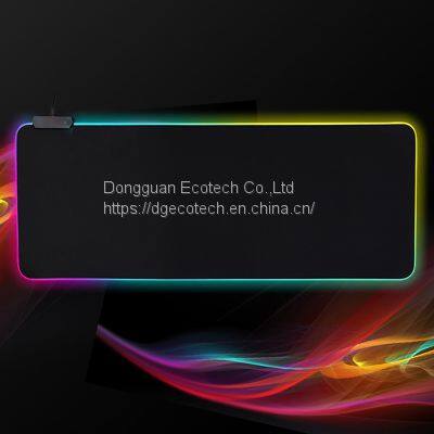 OEM custom printing glowing LED lighting large size keyboard computer laptop gaming RGB Mouse Pad