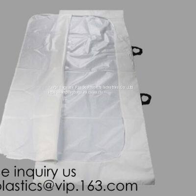 Heavy Duty Medical Funeral Biodegradable PVC Corpse Dead Body Bag For Cadaver, Virus Infected Patient Black Body Mortuar