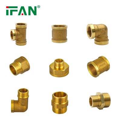 IFAN 3/8''-2'' high quality factory price CW617 brass fittings brass reducing coupling brass plumbing fittings