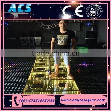 ACS Creative Decor Three-dimensional 3D Portable Led Dance Floor and LED Mirror Dance Floor for sale