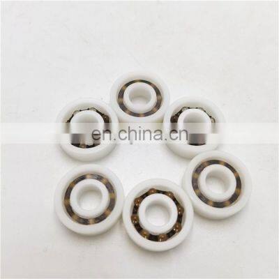 7x19x6 POM plastic ball bearing with glass ball nylon cage 607-2RS 607 bearing