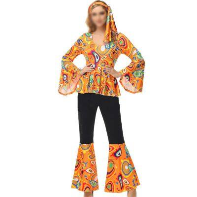 Hippie Costume Disco Nightclub Women Sexy Retro Cosplay Hippie Costume