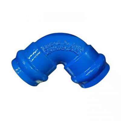 Customized EN545 Ductile Iron Pipe Fittings Double Socket 90 Degree Bend for PVC Pipe