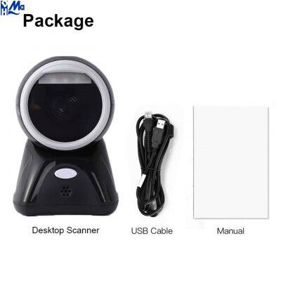 Cheap Barcode Scanner Platform Wired Omnidirectional Automatic 2D Desktop Barcode Scanner Supermarket photo-4