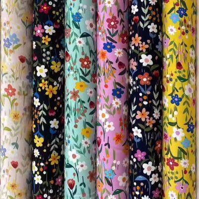 Printed Spun Rayon Fabric Woven 100 Rayon Fabric Floral Digital Print Viscose Rayon Fabric for Dress