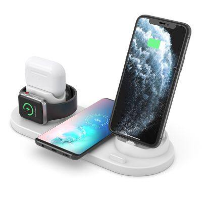 15W Fast Wireless Charging 3-in-1 Magnetic Docking Station Foldable Desk Charger Smartphones  Watches-10W Output