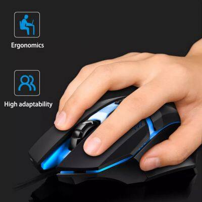 New K2 Mouse Wired Gaming Optical Usb Mouse Set Desktop Laptop Computer Universal Mouse photo-5