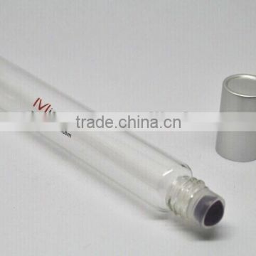 10ml slim tube glass vial with amthyst roller ball and cap