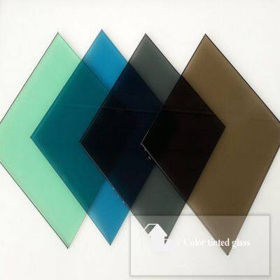 Hot Sale 4mm 5mm 6mm Color Black Dark Green Blue Euro Grey Bronze Reflective Glass Price