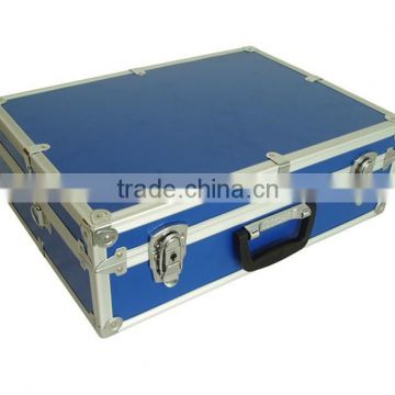 Blue Aluminum Briefcase Empty Tool Box