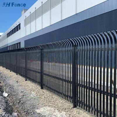 Hot Selling Security Steel Curved Top Fencing Heavy Duty Palisade Fence for Sale