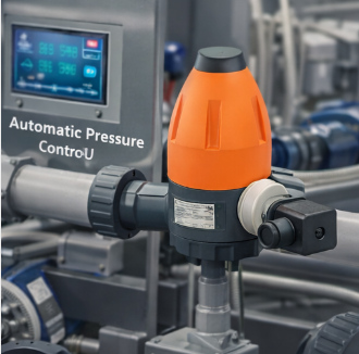 PVC-клапан для удержания давления с датчиком давления для дозирующей системы водоочистки