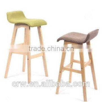 Y-1577 Solid wood frame with fabric seat pad barstools