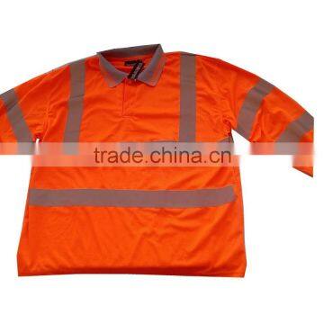 en471 hi visibility orange reflective polo T-shirt