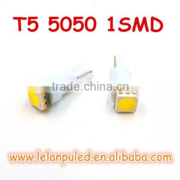 Factory price!! T5 5050 1smd car interior light car Instrument lamp