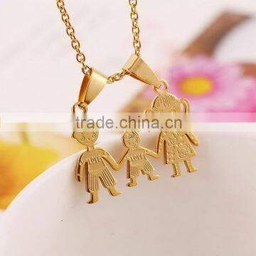 2016 New Stainless Steel Family Gift Items Mother Father Baby Necklace photo-4