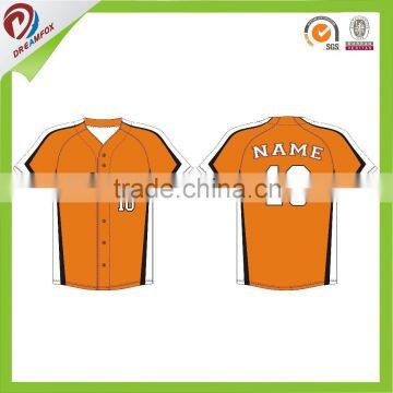 high quality Guangzhou fashion sublimation dri fit softball jersey