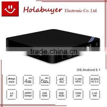 Mini m8s Amlogic s905 Android 5.1WiFi internet new smart tv box