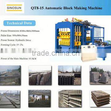 hydraform block making machine price QT8-15