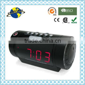 Top Selling Rotary Projector AM FM Analogue Alarm Clock Radio