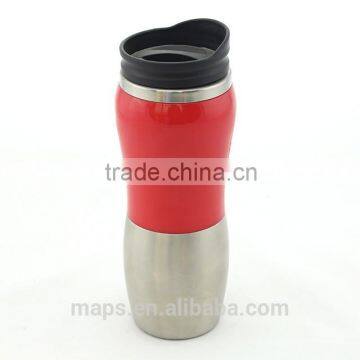 stainless steel thermal mug with leakproof design lid, food safety