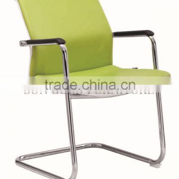 Germany design stacking chairs with fabric and leather office chairs without wheels(SZ-OC040)