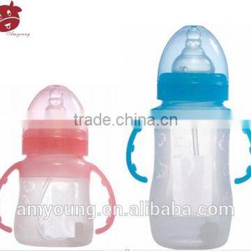 NEW UNIQUE body heart design silicone bottle Liquid Baby Milk Power Bottle