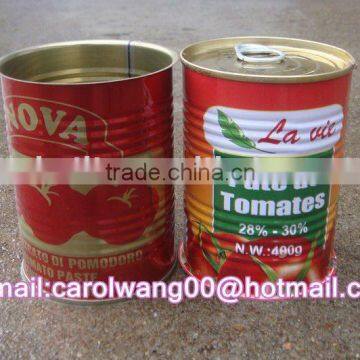 canned food,canned tomato paste 28-30% brix 400g