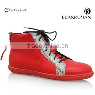 Mens casual genuine leather sneakers custom made shoes