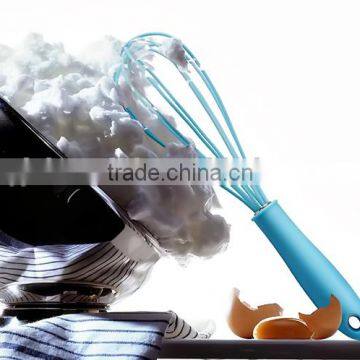 Hot Sale Rainbow Silicone Whisk With PP Handle Silicone Kitchen Utensils for Blending, Whisking, Beating & Stirring photo-3