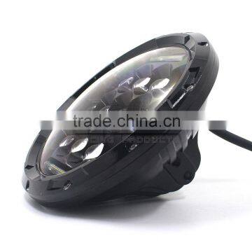 7inch Daymaker LED Projector Headlight With Chrome Round Mounting Extension Trim Bracket Ring for Harley Davidson photo-3