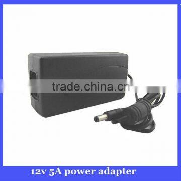 Shenzhen 12v 5A DC power adapter for CCTV, LED