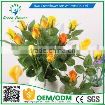 Greenflower 2016 Wholesale Real Touch Latex PU China Artificial Flowers Rose Bud for wedding decoration