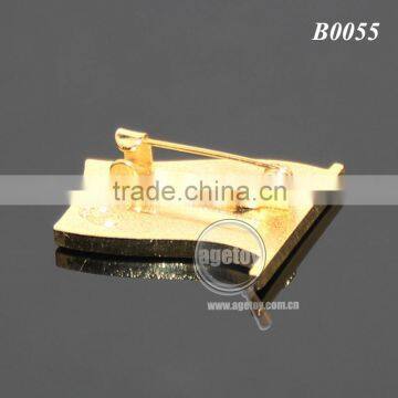 Custom Patriotism Theme Banner Safety-pin Emblem Gold Plated Engraved Metal Enamel Russia National Flag Pin Badge photo-4