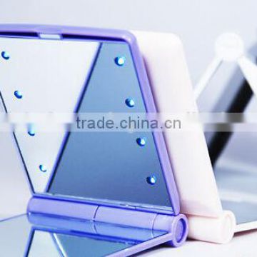 Top Quality Salon Pocket Mirror Standing Cosmetic Looking Glass with Light Professional Lighting Make Up Mirror