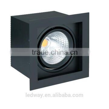25W 35W 60W LEDWAY LED Indoor Single-head Wide Trim Grille Spot Lamp With Decoration Plat IP20