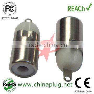 Low price white plasitcs rca power plug