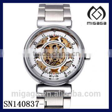 Fashion see through watch case mechanical automatic watches