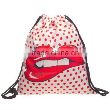 New Arrival Hot Sale Digital Print Cheap Nylon Drawstring Shoe Bag