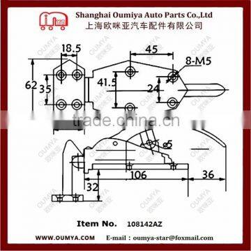 Zinc Alloy Refrigerator Door Handle Lock, Cold Room Safety Latch 108142AZ photo-2
