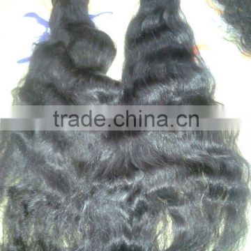 Deep wavy Machine weft hair