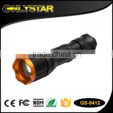 Onlystar GS-9412 focus long distance zoomable emergency torch light high beam