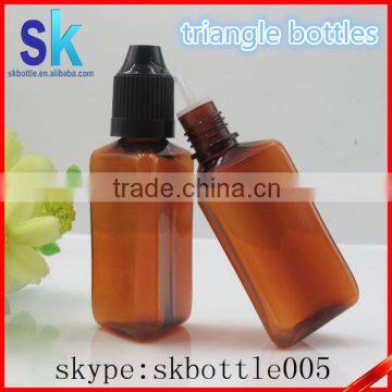 30ml amber triangle ejuice bottles plastic pet eye dropper bottle