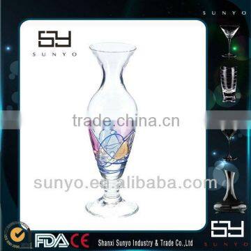 Elegant Fashionable Bohemia Colored Glass Vase for Home Decor