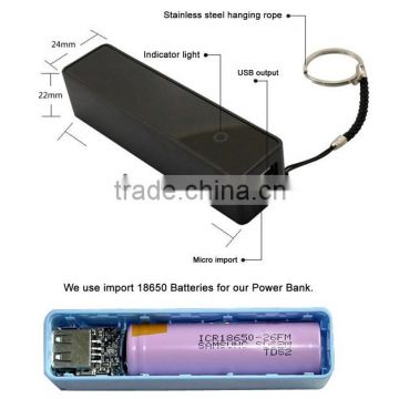 power bank 2000mah 2200mAh 2600mA universal portable lipstick charger power bank,power supply