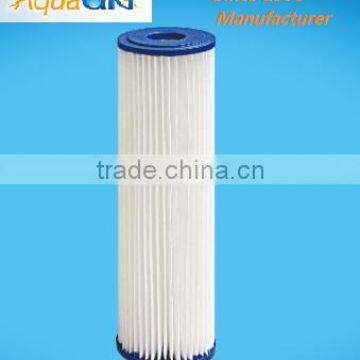 10 inch polyester/ paper pleated filter cartridge