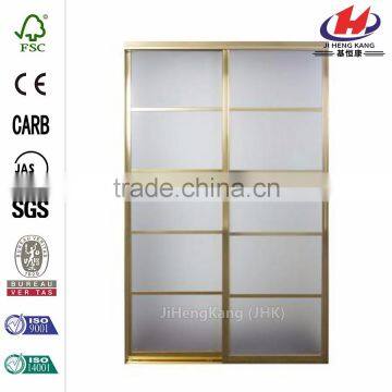 JHK-G22 Dalian Golden Glass House Kitchen Furniture Interior Door