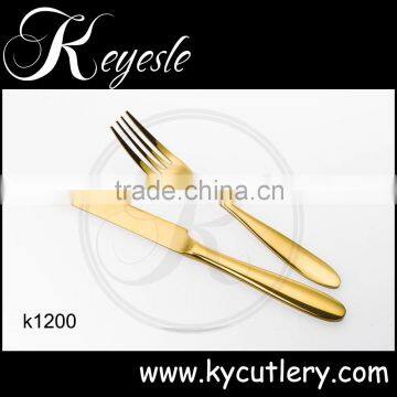 Gold Plated Titanium Flatware,gold Cutlery Silver Set Luxury photo-5