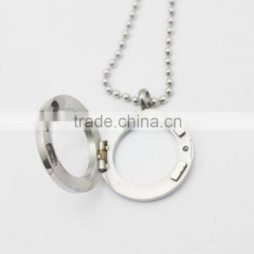 DIY stainless steel silver Pendant Photo Frame photo locket pendant necklace