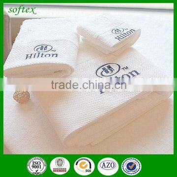 terry 100% cotton hotel towels face towels with embriodery logo